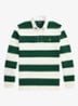 Regular fit polo met logo en streepprint - Trphy Crm/Nw Forest / Groen