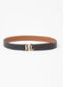 Reversible riem van leer - Zwart