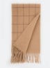 Reversible sjaal in wolblend 168 x 25 cm - Camel