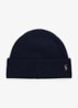 Ribgebreide muts in wolblend - Hunter Navy / Donkerblauw