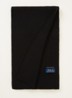 Ribgebreide sjaal van wol 180 x 25 cm - Zwart