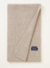 Ribgebreide sjaal van wol 180 x 25 cm - Legergroen
