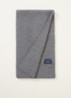 Ribgebreide sjaal van wol 180 x 25 cm - Grijs