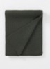 Ribgebreide sjaal van wol 180 x 25 cm - Bronsgroen
