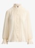 Semi-transparante blouse met ruches - Mascarpone Crème / Crème