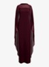 Semi-transparante maxi jurk met cape - Dark Garnet / Bordeauxrood