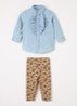 Set van overhemd met broek 2-delig - Beige