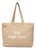 Shopper met logoborduring - Creme
