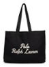Shopper met logoborduring - Zwart