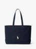 Shopper van canvas met logoborduring - Navy/Navy / Donkerblauw
