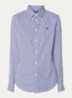 Slim fit blouse van katoen - Donkerblauw