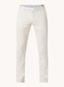 Slim fit chino van twill met stretch - Soft Grey