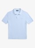 Slim fit fijngebreide polo in linnenblend - Office Blue/Deckwash White-3RVV