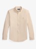 Slim fit overhemd met button down kraag - Camel/White / Camel