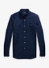 Slim fit overhemd met logoborduring - Newport Navy / Donkerblauw