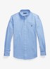 Slim fit overhemd met logoborduring - Blue/White Check / Blauw