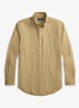 Slim fit overhemd van linnen met logoborduring - Cafe Tan-2X6T