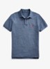 Slim fit polo met logoborduring - Classic Royal Heather / Blauw