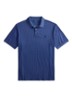 Slim fit polo met ruitdessin - Donkerblauw