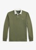 Slim fit polo van katoen met lange mouw - Cruise Olive / Olijfgroen