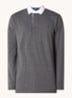 Slim fit polo van katoen met lange mouw - Barclay Heather / Grijs