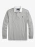 Slim fit polo van katoen met lange mouw - Andover Heather / Grijs