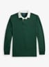 Slim fit polo van katoen met lange mouw - Vintage Pine / Donkergroen