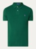 Slim fit polo van piqué katoen - New Forest / Donkergroen