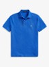 Slim fit polo van piqué katoen - New Iris Blue / Blauw