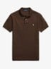 Slim fit polo van piqué katoen - Nutmeg Brown / Bruin