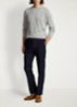 Slim fit pullover van katoen - Andover Heather / Grijs