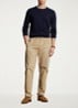 Slim fit pullover van katoen - Hunter Navy / blauw