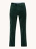 Straight fit chino van corduroy met stretch - Groen