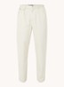 Straight fit cropped chino met plooidetail - Winter Cream / Creme