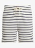 Straight fit korte broek met streepprint - Pale Cream/Newport Navy-ZYRS