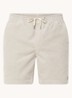 Straight fit korte broek van corduroy - Khaki Stone / Ivoor
