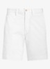 Straight fit korte chino met stretch - White / Wit