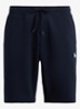 Straight fit korte joggingbroek met logo en steekzakken - Donkerblauw