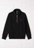 Sweater met halve rits - Zwart