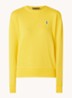 Sweater met logoborduring - Geel