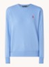 Sweater met logoborduring - Blauw
