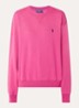 Sweater met logoborduring - Donkerroze