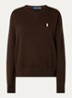 Sweater met logoborduring - Bruin