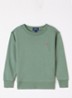 Sweater met logoborduring - Legergroen