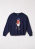 Sweater met logoprint - Donkerblauw