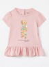 T-shirt jurk met logoprint - Roze