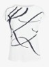 T-shirt met abstract dessin - White / Wit