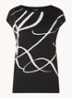 T-shirt met abstract dessin - Polo Black / Zwart