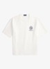 T-shirt met logo- en backprint - White / Wit