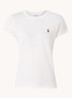 T-shirt met logoborduring - Wit